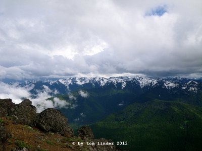 View over the Summits of the Olympic Mountains